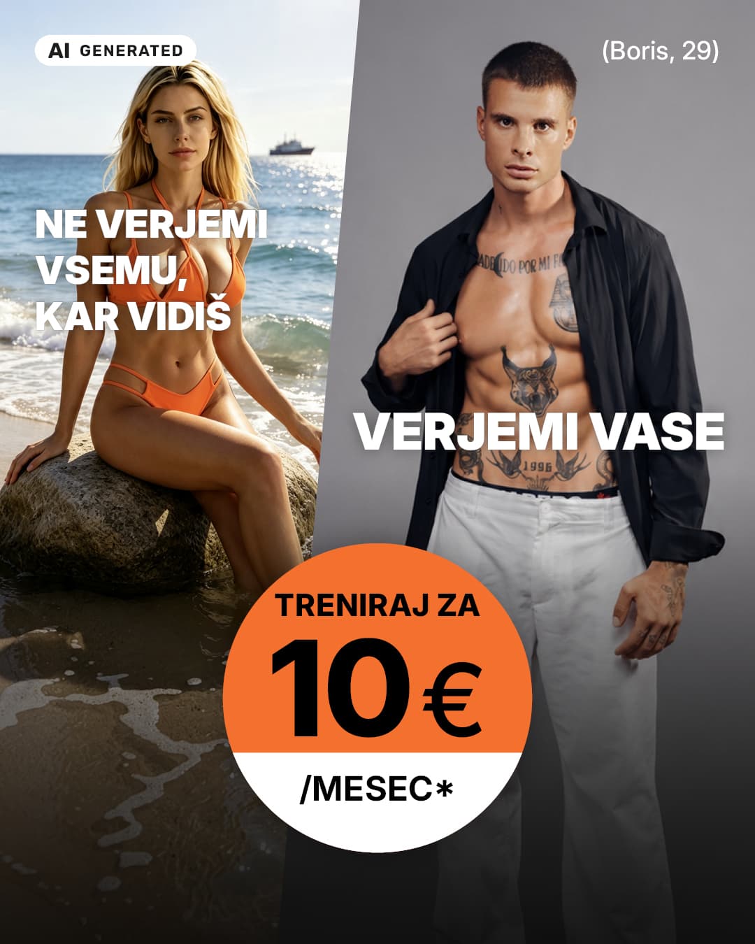 Verjemi vase in treniraj za 10 EUR na mesec!